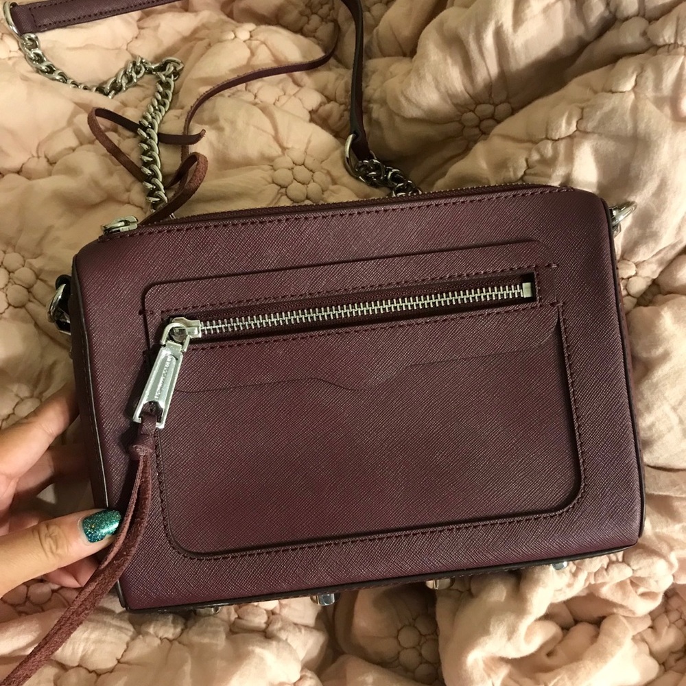 Rebecca Minkoff Avery Leather Burgundy Crossbody